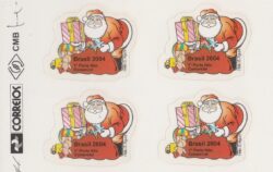 C 2599 Selo de Natal Religiao Papai Noel 2004 Quadra Vinheta Correios