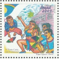 C 2676 Selo Trajes Tipicos Frevo Pernambuco Musica Danca 2007