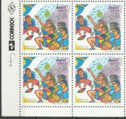 C 2676 Selo Trajes Tipicos Frevo Pernambuco Musica Danca 2007 Quadra Vinheta Correios
