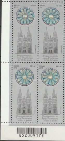C 3167 Selo Igreja Presbiterana do Rio de Janeiro Religiao 2012 Quadra Codigo de Barras