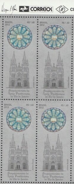 C 3167 Selo Igreja Presbiterana do Rio de Janeiro Religiao 2012 Quadra Vinheta Correios