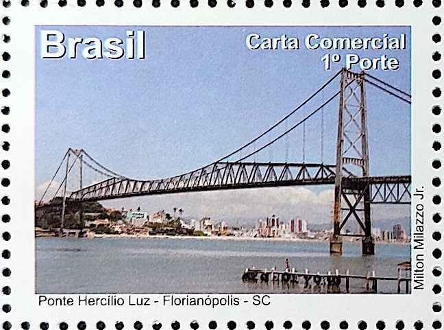 C 3169 Selo Despersonalizado Encantos de Santa Catarina 2012 Ponte Hercilio Luz Florianopolis Arquitetura