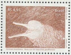 C 4203 Selo Animais Brasileiros 2026 Boto Cor de Rosa