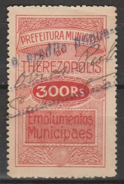 Imposto do Selo Fiscal Prefeitura Municipa Therezopolis Emolumentos Municipaes