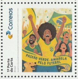 SI 131 Selo Institucional Paixao Verde Amarela pelo Futebol Bandeira 2026 Colorido