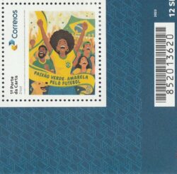 SI 131 Selo Institucional Paixao Verde Amarela pelo Futebol Bandeira 2026 Colorido Codigo de Barras