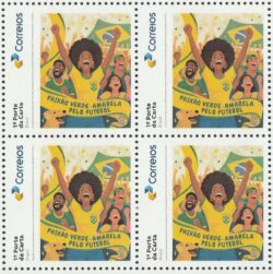 SI 131 Selo Institucional Paixao Verde Amarela pelo Futebol Bandeira 2026 Colorido Quadra