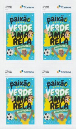 SI 133 Selo Institucional Paixao Verde Amarela pelo Futebol 2026 Autoadesivo Quadra