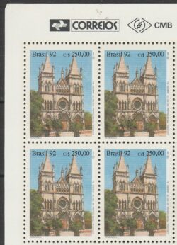 C 1771 Selo Arquitetura Religiosa Igreja 1992 Quadra Vinheta Correios