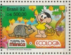 C 1804 Selo Turma da Monica Desenho Infantil Crianca Monica 1992