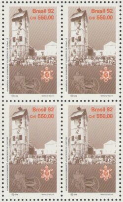 C 1810 Selo Bombeiros Voluntarios de Joinvile Militar 1992 Quadra