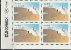 C 1816 Selo Arquitetura Militar Forte Ilha de Ratones Grandes SC 1992 Quadra Vinheta Correios