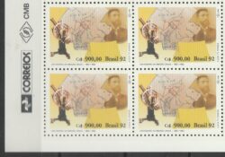 C 1823 Selo 100 Anos Missao Cruls Pesquisa Ciencia 1992 Quadra Vinheta Correios