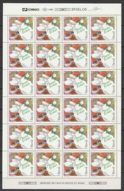C 1827 Selo Natal Religiao Papai Noel 1992 Folha
