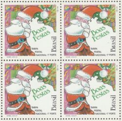 C 1827 Selo Natal Religiao Papai Noel 1992 Quadra