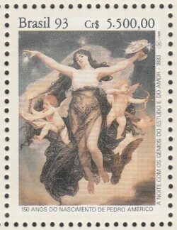 C 1837 Selo 150 Anos Pedro Americo Arte Genios 1993
