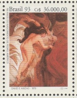 C 1838 Selo 150 Anos Pedro Americo Arte David e Abizag 1993
