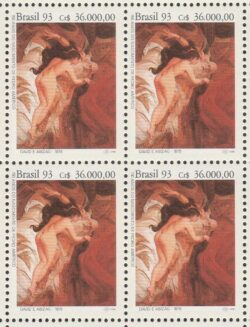 C 1838 Selo 150 Anos Pedro Americo Arte David e Abizag 1993 Quadra