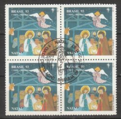 C 1878 Selo Natal Religiao Jesus 1993 Quadra CBC DF