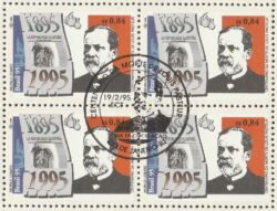 C 1933 Selo Centenario de Louis Pasteur Biologia Saude 1995 Quadra CBC RJ