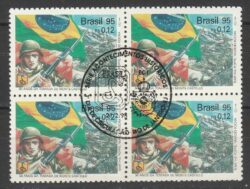 C 1935 Selo Tomada de Monte Castello Italia Bandeira Militar Guerra 1995 Quadra CBC RJ