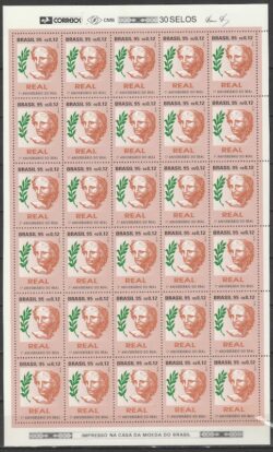 C 1949 Selo Aniversario do Real Economia 1995 Folha