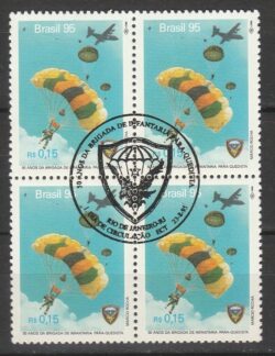 C 1958 Selo Brigada de Infantaria Paraquedista Aviao Paraquedas Militar 1995 Quadra CBC RJ