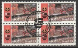 C 1968 Selo Flamengo Futebol Bandeira 1995 Quadra CBC RJ