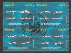 C 1977 Selo Campeonato Mundial de Natacao 1995 CBC RJ