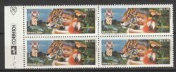 C 2474 Selo Sistema Vigilancia Amazonia SIVAM Indio Onca Macaco 2002 Quadra Vinheta Correios