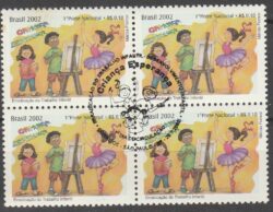 C 2475 Selo Crianca Esperanca Bailarina 2002 Quadra CBC SP CLM