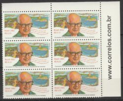 C 2491 Selo Carlos Drummond de Andrade Literatura Rio de Janeiro Oculos 2002 Sextilha Vinheta Site