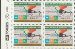 C 2651 Selo Atletas Paraolimpicos Paralimpiadas 2006 Quadra Vinheta Correios