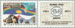 C 2777 Selo Personalizado Pernambuco Bandeira 2009 Sao Jose do Rio Preto