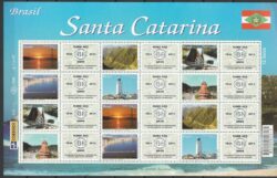 C 2783 Selo Personalizado Santa Catarina 2009 S J Rio Preto Folha