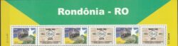 C 2926 Selo Personalizado Rondonia Trem Mapa 2009 S J Rio Preto 3 Unidades e Vinheta