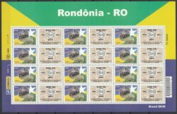 C 2926 Selo Personalizado Rondonia Trem Mapa 2009 S J Rio Preto Folha