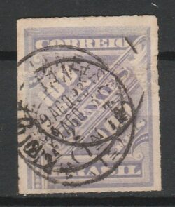 J 13 a Selo Jornais Cifra Obliqua 100 Reis 1889 Circulado 1
