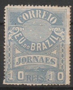 J 22 Aa Selo Jornais Cruzeiro do Sul 10 Reis 1890 Ultramar 13-14 3
