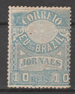 J 22 b Selo Jornais Cruzeiro do Sul 10 Reis 1890 Ultramar 11,5 4