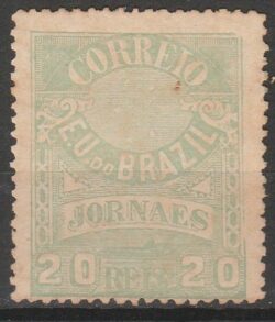 J 23 B Selo Jornais Cruzeiro do Sul 20 Reis 1890 Verde 11 1