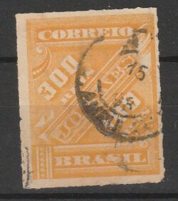 J 6 Selo Jornais Cifra Obliqua 300 Reis 1889 Circulado 7