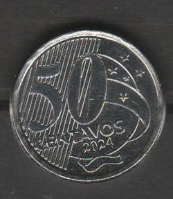 Moeda Brasil 50 Centavos 2024