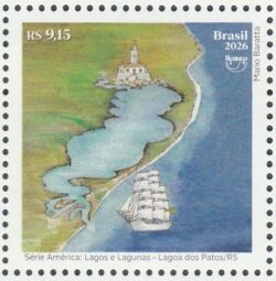 C 4222 Selo Lagos e Lagunas Navio Farol Brasilia 2026 Lagoa dos Patos